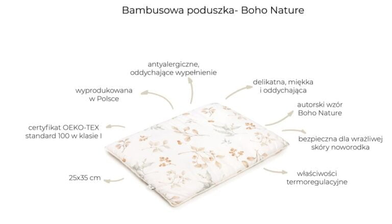 Bambusowa poduszka Boho Nature